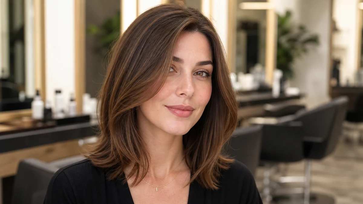 best hairstyles for heart face soft collarbone layers