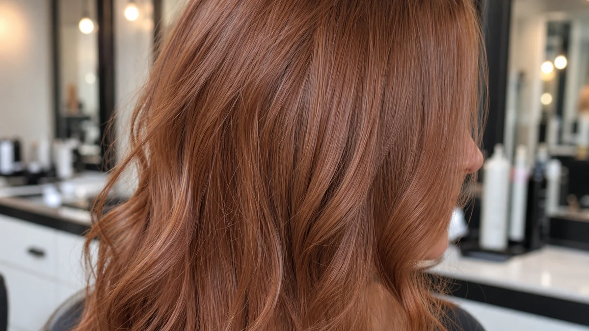 Muted copper brown hair color for neutral undertones