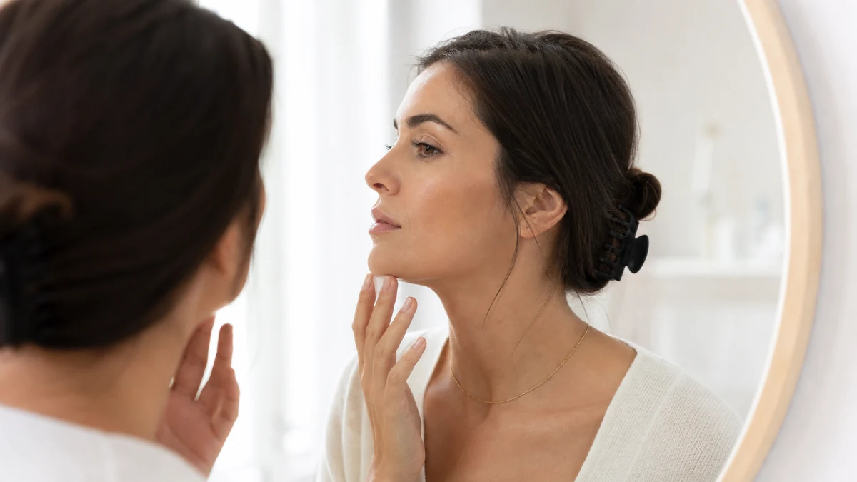Profile mirror check for face shape