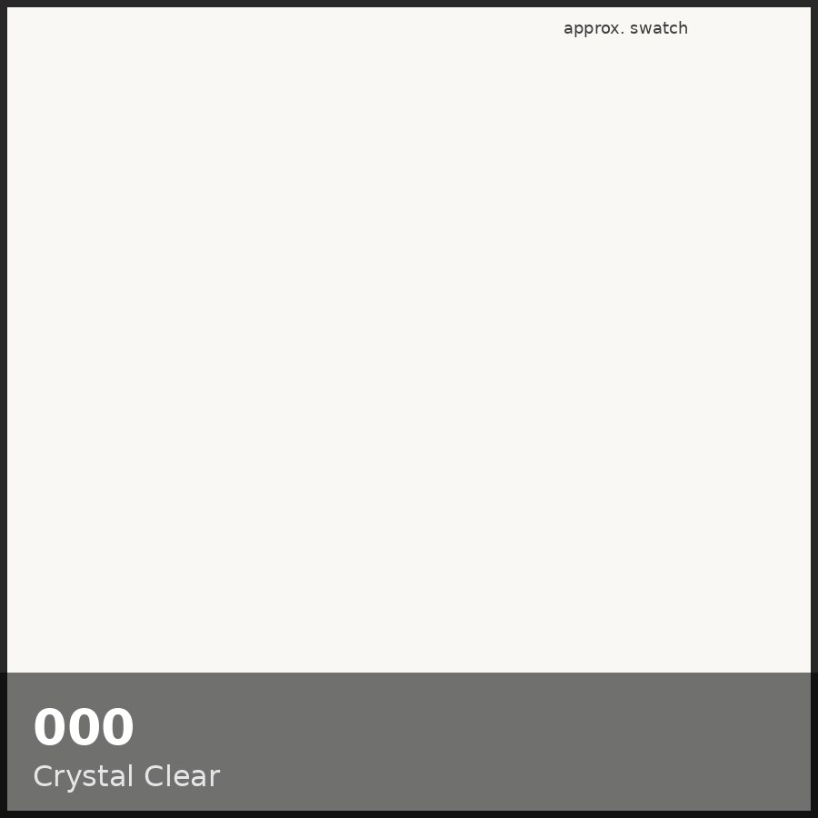 Approximate educational swatch for Shades EQ 000 Crystal Clear