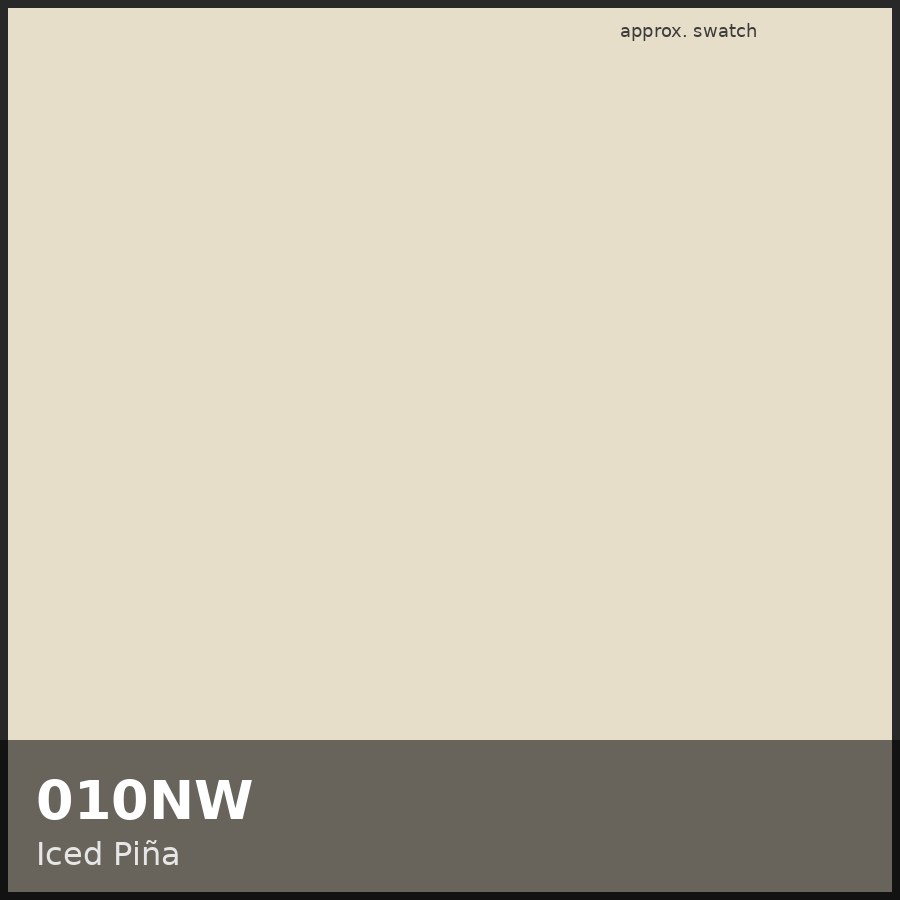 Approximate educational swatch for Shades EQ 010NW Iced Piña