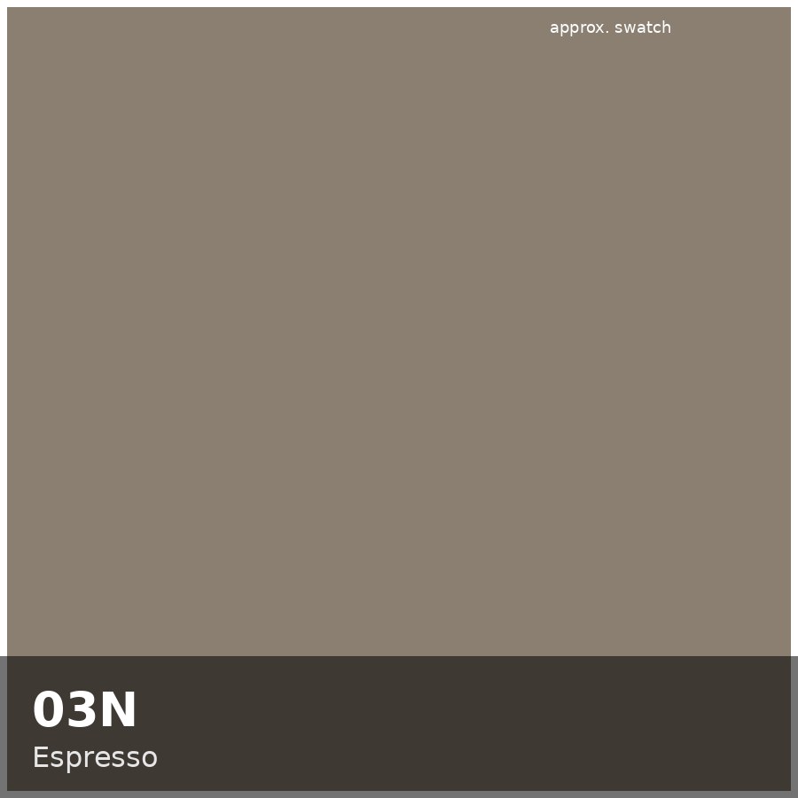 Approximate educational swatch for Shades EQ 03N Espresso