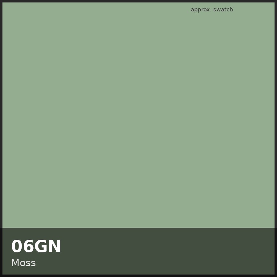 Approximate educational swatch for Shades EQ 06GN Moss