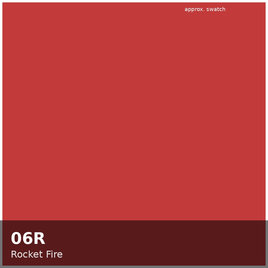 Approximate educational swatch for Shades EQ 06R Rocket Fire