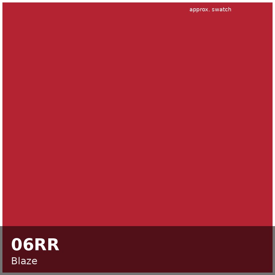 Approximate educational swatch for Shades EQ 06RR Blaze