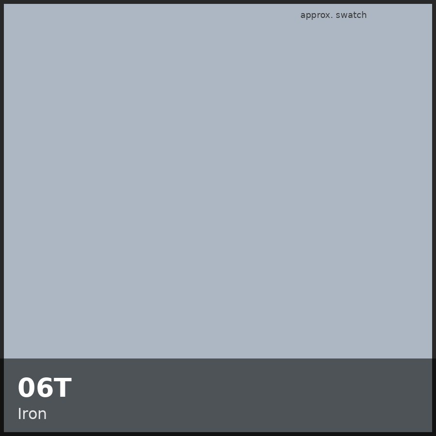 Approximate educational swatch for Shades EQ 06T Iron