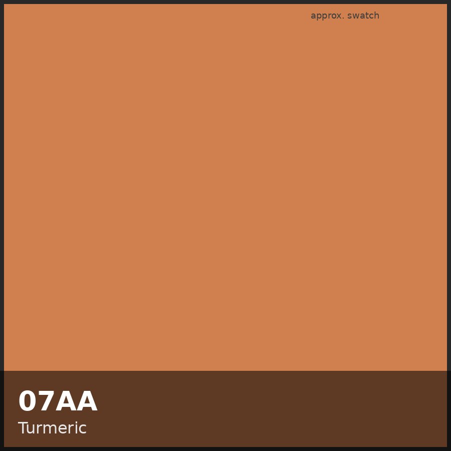 Approximate educational swatch for Shades EQ 07AA Turmeric