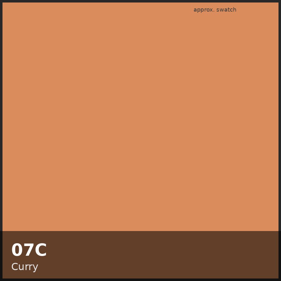 Approximate educational swatch for Shades EQ 07C Curry