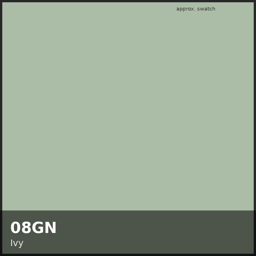 Approximate educational swatch for Shades EQ 08GN Ivy