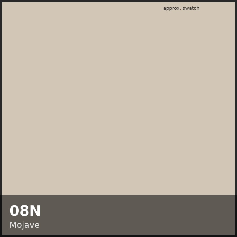 Approximate educational swatch for Shades EQ 08N Mojave