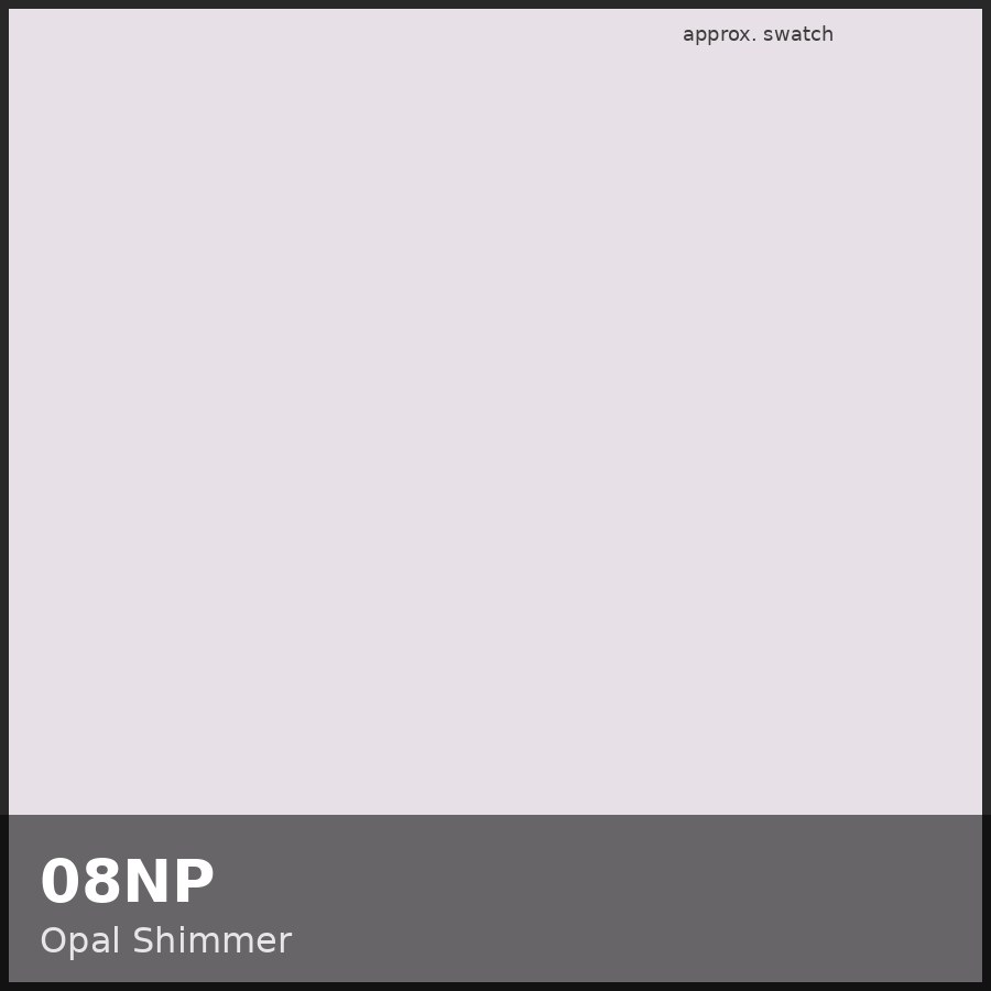 Approximate educational color swatch for Redken Shades EQ 08NP (original Beauty Spire illustration, not manufacturer colorimetry)