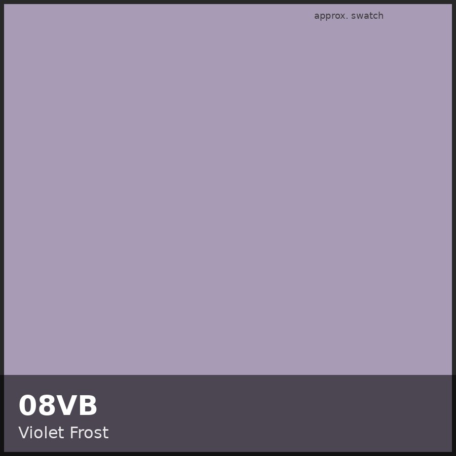 Approximate educational color swatch for Redken Shades EQ 08VB (original Beauty Spire illustration, not manufacturer colorimetry)