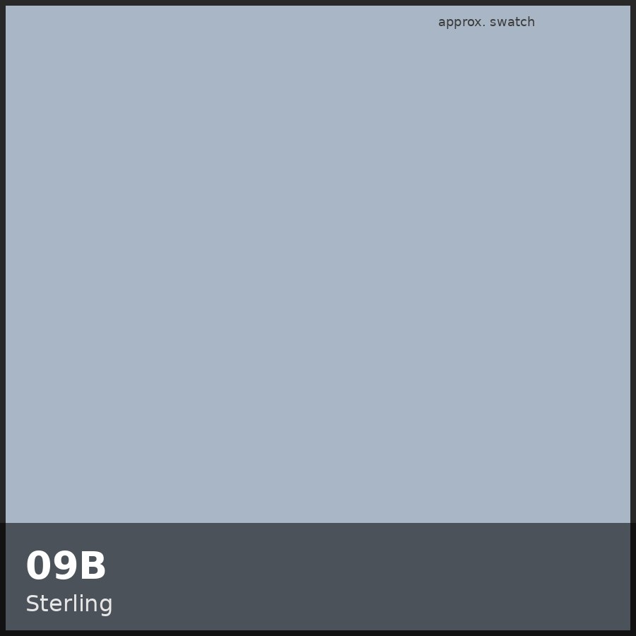 Approximate educational swatch for Shades EQ 09B Sterling