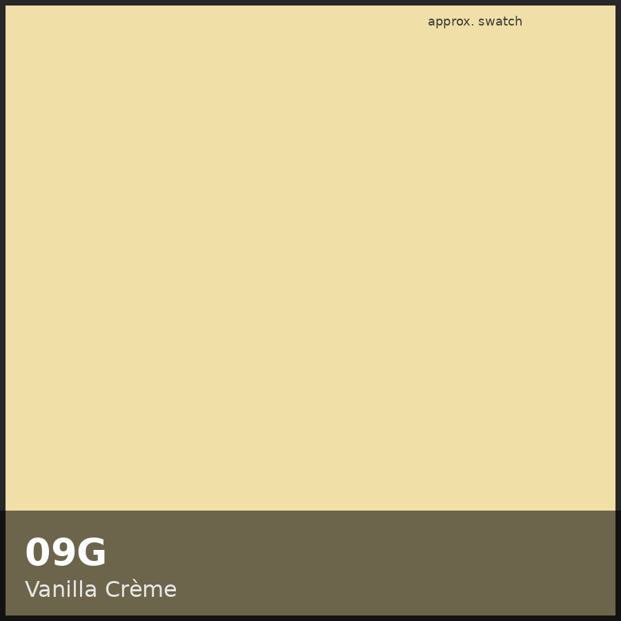 Approximate educational swatch for Shades EQ 09G Vanilla Crème