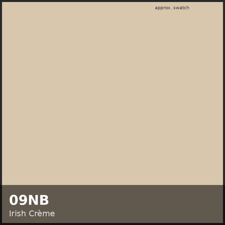 Approximate educational color swatch for Redken Shades EQ 09NB (original Beauty Spire illustration, not manufacturer colorimetry)