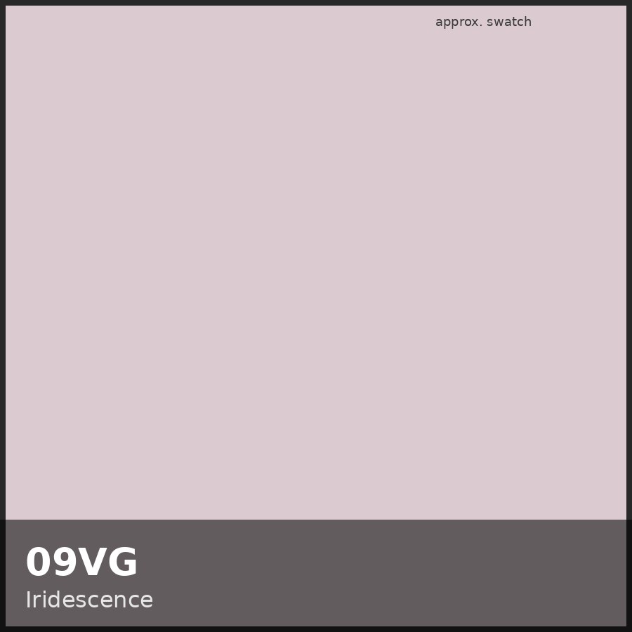 Approximate educational color swatch for Redken Shades EQ 09VG (original Beauty Spire illustration, not manufacturer colorimetry)